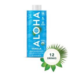 Aloha Proteína Vegana Orgânica com Óleo MCT Sabor Baunilha - 3.87kg (Pack c/ 12 x 325ml)