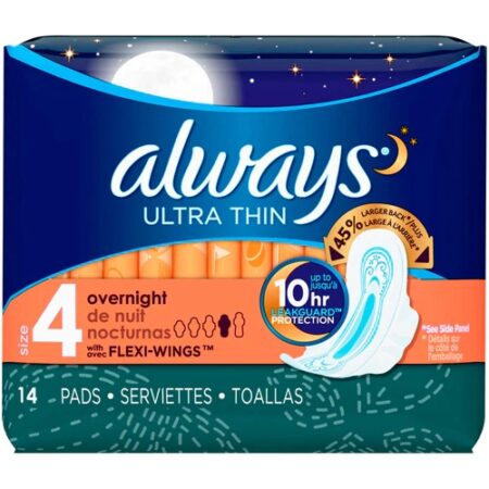 Always Ultra Thin Maxi Overnight -- 14 Pads