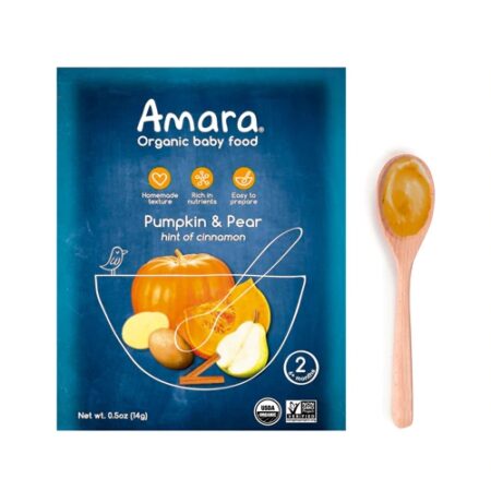 Amara Organic Baby Food Pumpkin & Pear -- 5 Pouches