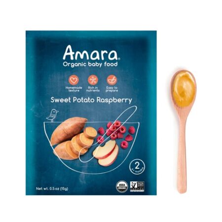 Amara Organic Baby Food Stage 2 Sweet Potato Raspberry -- 5 Pack