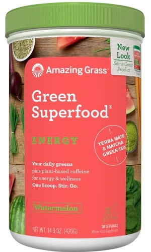 Amazing Grass Green Superfood® Energético Sabor Melancia - 60 Porções