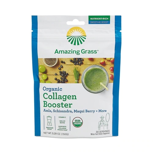 Amazing Grass Organic Collagen Smoothie Booster - 30 Porções (Colágeno Orgânico para Vitaminas e Energia)