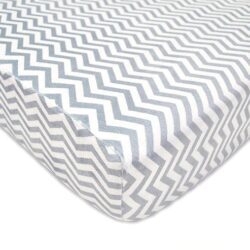 Lençol de Berço American Baby Heavenly Soft Chenille Cinza Zigzag - 1 Unidade (Aprox. 227g)
