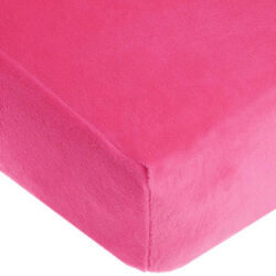 Lençol de Berço American Baby Chenille Ultra Macio Rosa Choque - 1 Unidade (105 x 70 cm)