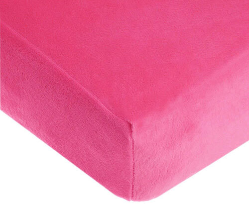 Lençol de Berço American Baby Chenille Ultra Macio Rosa Choque - 1 Unidade (105 x 70 cm)