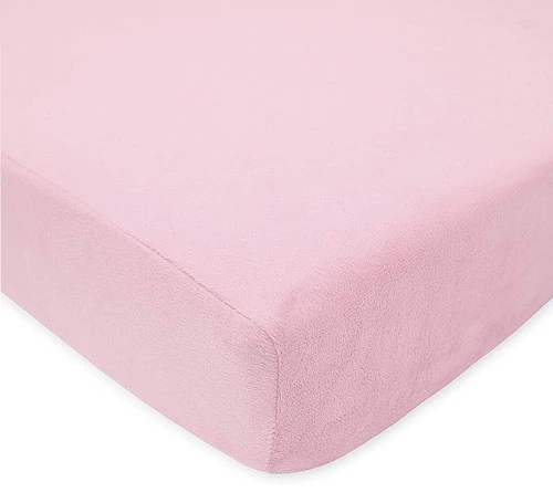 Lençol de Berço American Baby Heavenly Soft Chenille Rosa - 1 Unidade (Suavidade Celestial)