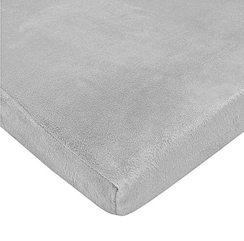 Lençol de Berço American Baby Heavenly Soft Chenille Cinza - Conforto Incomparável para o Bebê (Tamanho 71cm x 102cm)