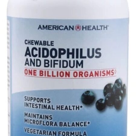 American Health Acidophilus e Bifidus Mastigável Sabor Blueberry – 1 Bilhão de UFC – 100 Pastilhas — foto 1 American Health Acidophilus e Bifidus Mastigável Sabor Blueberry – 1 Bilhão de UFC – 100 Pastilhas — foto 1