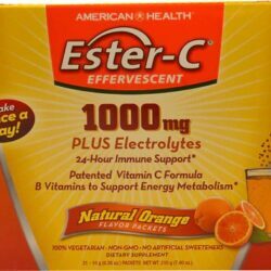 American Health Ester-C® Effervescent Plus Eletrólitos Laranja Natural - 1000mg - 21 Sachês