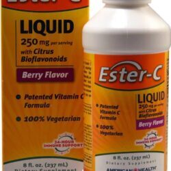 American Health Ester-C® com Bioflavonoides Cítricos Berry - 250mg Vitamina C e 7g Açúcares - 236ml Líquido