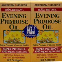 Óleo de Prímula Royal Brittany™ American Health Twin Pack - 1300 mg - 120+120 Cápsulas (240 Total)