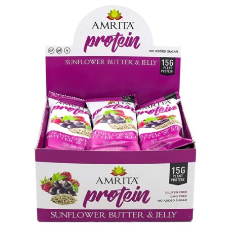 Amrita Protein Bars Sunflower Butter & Jelly -- 12 Bars