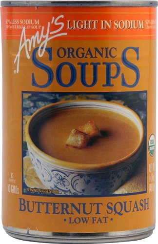 Amy's Organic Soup de Abóbora Light em Sódio - 400g: Nutrição Saudável e Sabor Natural
