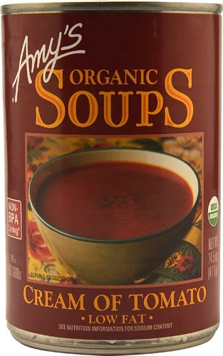 Amy's Organic Soup Sopa Creme de Tomate Orgânica Low Fat - 425g