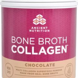 Ancient Nutrition Bone Broth Collagen™ Chocolate - 30 Porções: Colágeno Puro para Sua Saúde