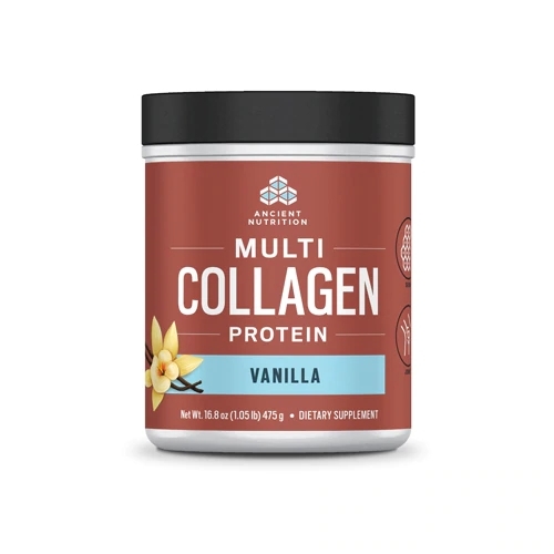 Ancient Nutrition Multi Collagen Protein Baunilha - 476g: Pele, Cabelos, Articulações e Mais!