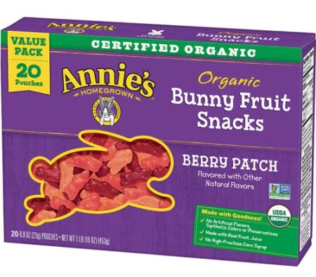 Annie's Homegrown Organic Bunny Fruit Snacks-Value Pack Berry Patch -- 20 Pouches