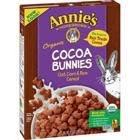 Annie's Homegrown Organic Cocoa Bunnies Cereal -- 10 oz