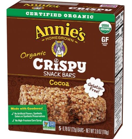 Annie's Homegrown Organic Crispy Snack Bars -- 5 Bars