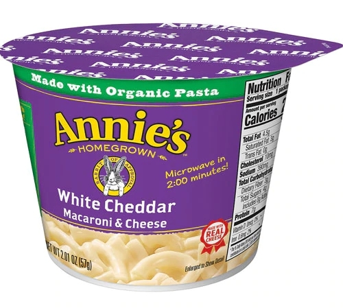 Annie's Homegrown Macarrão com Queijo Cheddar Branco Cremoso 57g