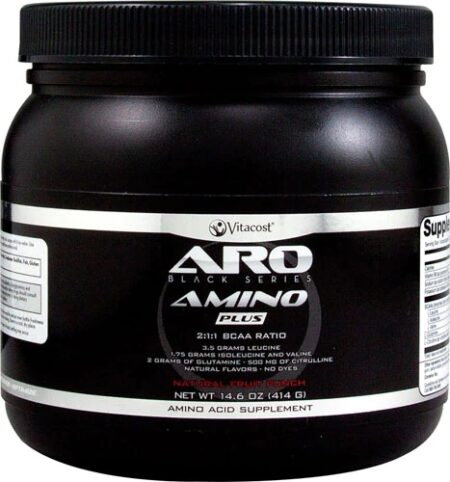 ARO-Vitacost Black Series Amino Plus - BCAA Natural Fruit Punch -- 14.6 oz (414 g)