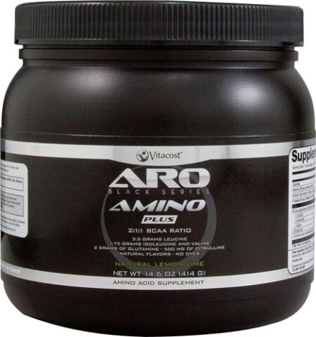 ARO-Vitacost Black Series Amino Plus - BCAA Natural Lemon Lime -- 14.6 oz (414 g)