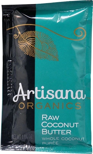 Manteiga de Coco Orgânica Crua Artisana Squeeze Pack - 30g (1.06 oz)