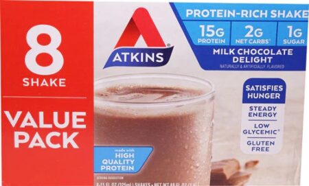 Atkins RTD Shake Milk Chocolate Delight -- 8 Shakes