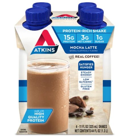 Atkins RTD Shake Mocha Latte -- 4 Shakes