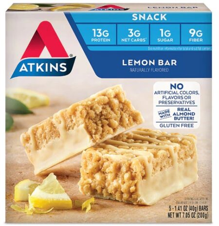 Atkins Snack Bar Lemon -- 5 Bars