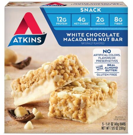 Atkins Snack Bar White Chocolate Macadamia Nut -- 5 Bars