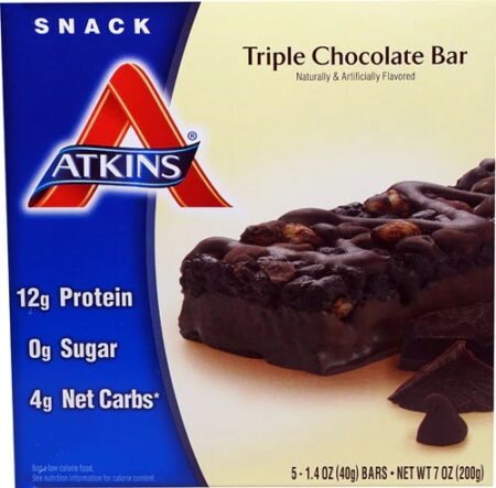 Atkins Tripe chocolate bar Chocolate -- 5 Bars