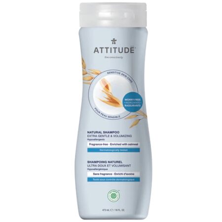 Attitude Sensitive Skin Shampoo - Extra Gentle & Volumizing - Fragrance Free -- 16 fl oz