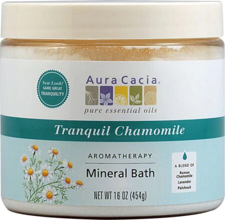 Aura Cacia Aromatherapy Mineral Bath Tranquil Chamomile -- 16 oz