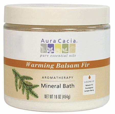 Aura Cacia Aromatherapy Mineral Bath Warming Balsam Fir -- 16 oz