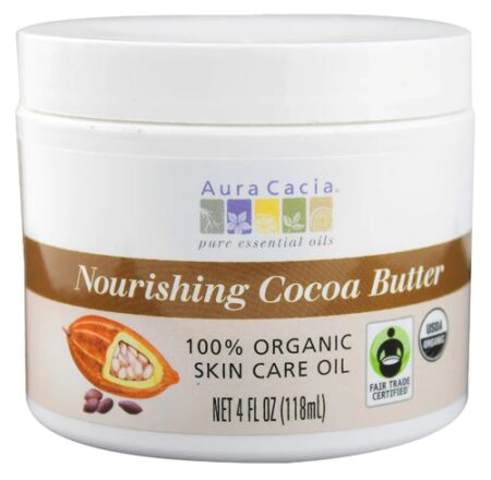 Aura Cacia Nourishing Organic Cocoa Butter -- 4 fl oz