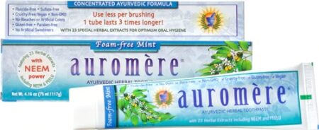 Auromere Ayurvedia Herbal Toothpaste Foam-Free Mint -- 4.16 oz