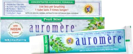 Auromere Ayurvedic Herbal Toothpaste Fresh Mint -- 4 oz