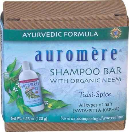 Auromere Shampoo Bar with Organic Neem Tulsi-Spice -- 4.23 oz