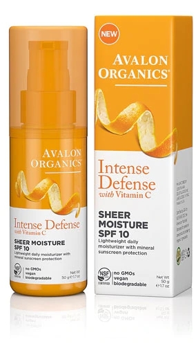 Avalon Organics Creme Facial Defesa Intensa com Vitamina C FPS 10 - 48g