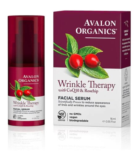 Avalon Organics Wrinkle Therapy Facial Serum -- 0.55 fl oz