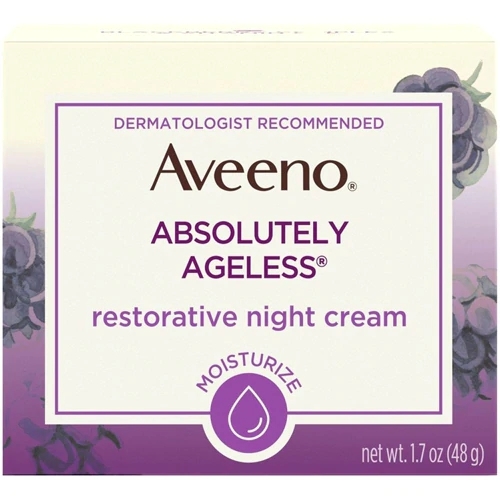 Aveeno Absolutely Ageless Creme Restaurador Noturno 48g: Revitalize Sua Pele Durante o Sono