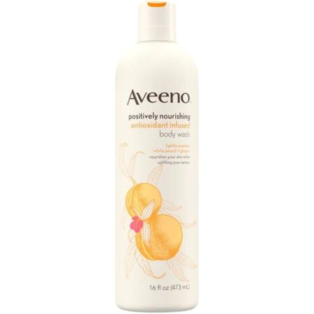 Aveeno Positively Nourishing™ Antioxidant Infused Body Wash White Peach + Ginger -- 16 fl oz