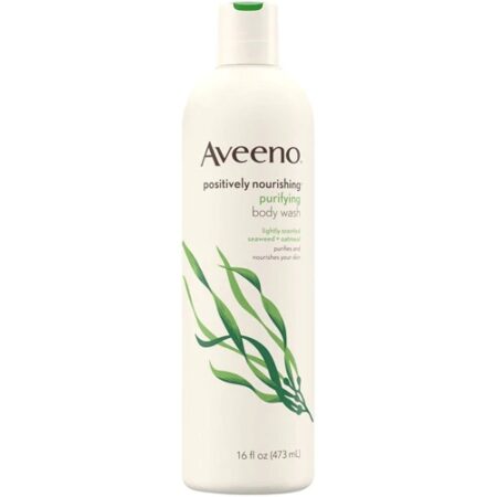 Aveeno Positively Nourishing™ Purifying Body Wash Seaweed + Oatmeal -- 16 fl oz