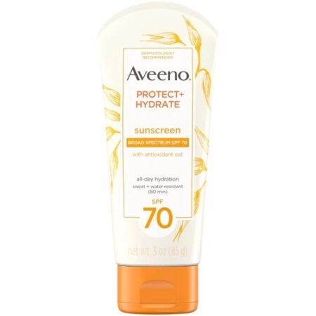 Aveeno Protect + Hydrate Lotion Sunscreen with Broad Spectrum SPF 70 -- 3 oz