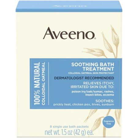 Aveeno Soothing Bath Treatment Fragrance Free -- 8 Packets