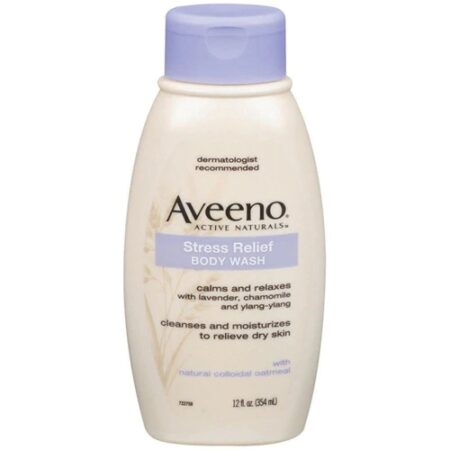 Aveeno Stress Relief Body Wash with Lavender, Chamomile + Ylang-Ylang -- 12 fl oz