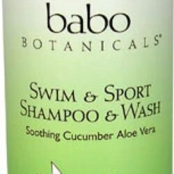 Babo Botanicals Swim & Sport Shampoo e Sabonete Líquido 473ml - Alívio Refrescante para Pele e Cabelos