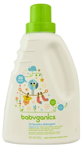 Detergente Babyganics 3X Sem Perfume - 35 Cargas (1 Litro)