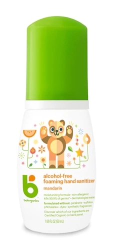 Higienizador de Mãos Espumante Sem Álcool Babyganics Mandarin - 50ml - Limpeza Suave e Segura